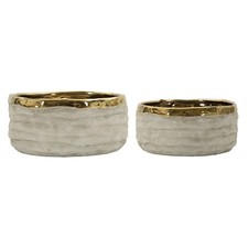 Lot de 2 Cache-Pots Bas "Lima"