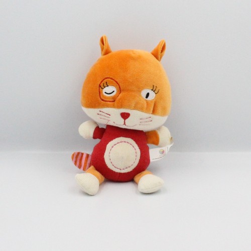 Doudou chat renard - , orange