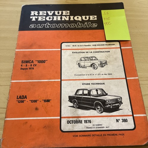 Revue technique lada 2101 - technique,