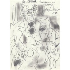 GEN PAUL - Dessin original au crayon "Monsieur à grossi !" 42x29cm - 1972