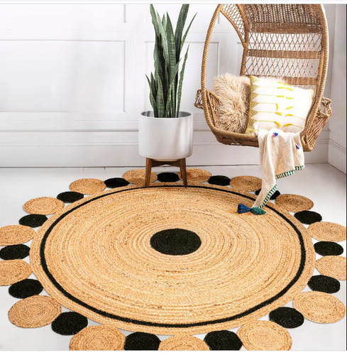 Tapis jute naturel tressé - tapis,