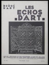 LES ECHOS D'ART n°55 1930 FERRONNERIE, Prouvé, MARCEL L'HERBIER, LYEE DE BELLEAU