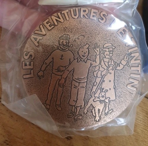 Medaille bronze herge tintin - medaille, herge/tintin