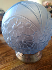 Ancien GLOBE ART-DECO bleu