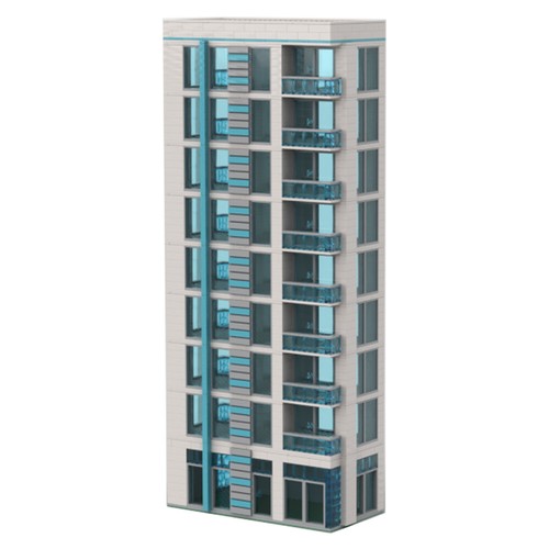 Blue white skyscraper - et,