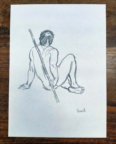 Dessin croquis étude nu - de,