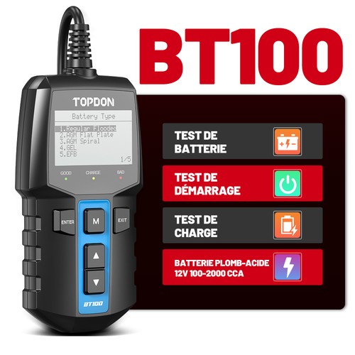 Topdon bt100 contrôle - bt100,