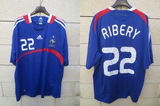 Maillot EQUIPE DE FRANCE 2008 ADIDAS football shirt trikot RIBERY n°22 maglia XL