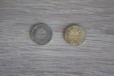 Lot  de  2  pièces  de  monnaie :  1 Franc Cérès  1872 K