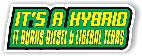 Hybrid burns decal sticker - hybrid,