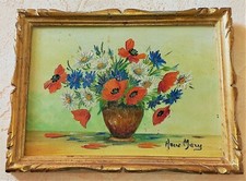 * HUILE SUR PANNEAU * VASE