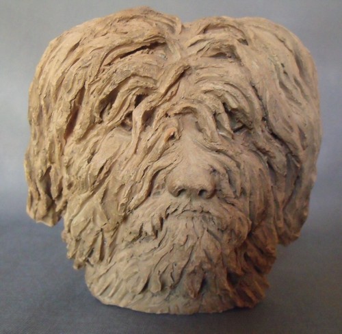 Sculpture tête chien - tête,