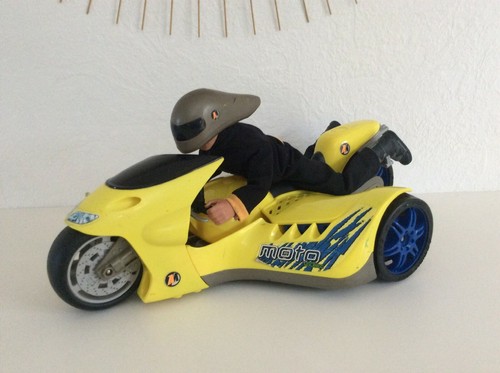 Moto jaune avec - 👿, figurine