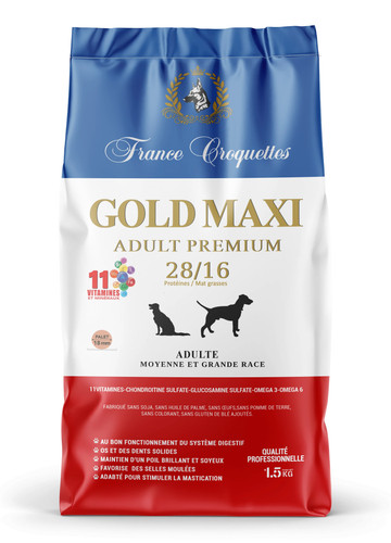 Croquette pour chien - chien, gold