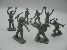 Soldat LOT 7 Figurine pubicitaires DANONE Far west 1/32 Cowboys/Indiens