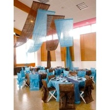 Tenture de salle de mariage - bleu turquoise -12 m x 80 cm