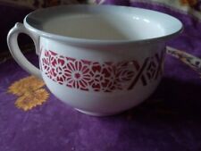 Pot de chambre Toilette Vase de Nuit Sarreguemines DV Art Déco Floral Rouge