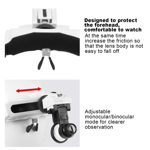 Loupe frontale avec lumière - frontale,