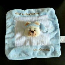 *. DOUDOU PLAT EVEIL ET TENDRESSE OURS BLEU BLANC NATOUDOU  ETAT NEUF*