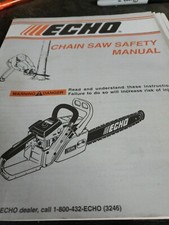 Echo Chain Saw Safety Manual 