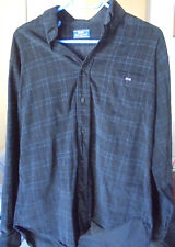 Chemise Eden Park noire à carreaux - Coton flanelle, Manches Longues  - Taille M