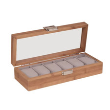 Coffret pour 6 montres boîte à montre boîtier rangement bijoux présentoir