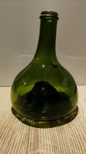 Ancienne BOUTEILLE OIGNON verre soufflé cul rentrant