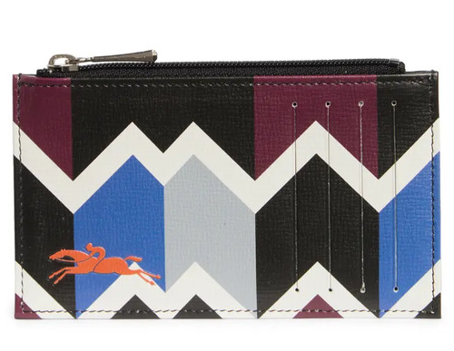 Longchamp chevron zip card - chevron,