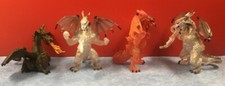 Lot de 4 FIGURINE  PAPO SCHLEICH FANTASTIQUE * DRAGON DE FEU ET DE GLACE