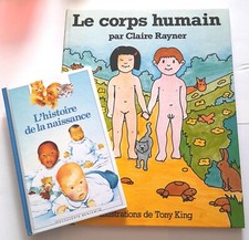 Lot de 2 livres : Le Corps Humain de C. Rayner et l'Histoire de la naissance -
