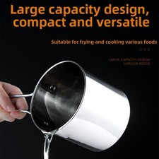 Mini friteuse en acier inoxydable 304 avec poignée petite casserole pour usage