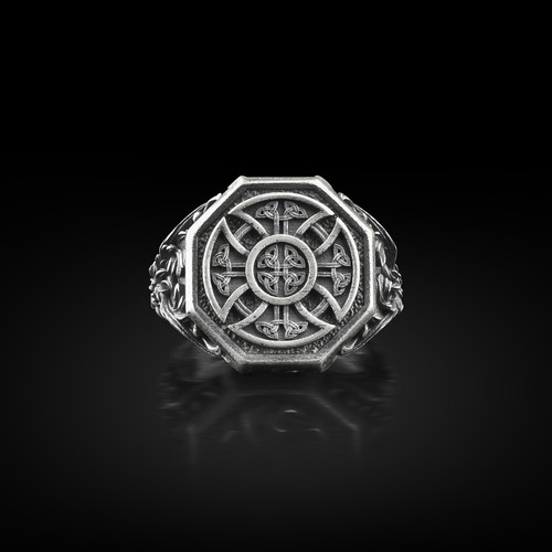 Bague chevalière trinity knot - bague,