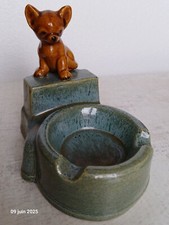 Cendrier chien chihuahua grès vernissé