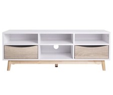 Mars Meuble TV - Blanc/chêne