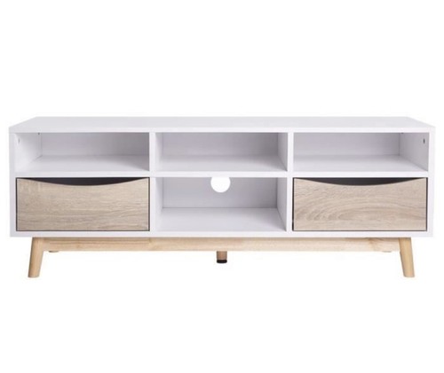 Mars meuble blanc chêne - meuble, tv