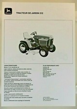 prospectus brochure tracteur tondeuse John Deere lawn and garden tractor traktor