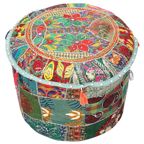 Bohemian patchwork pouf - patchwork, cover
