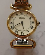 Superbe montre Jeager vintage mécanique femme plaqué or 10 microns. fonctionne. 