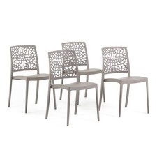 4/6 chaises empilables en