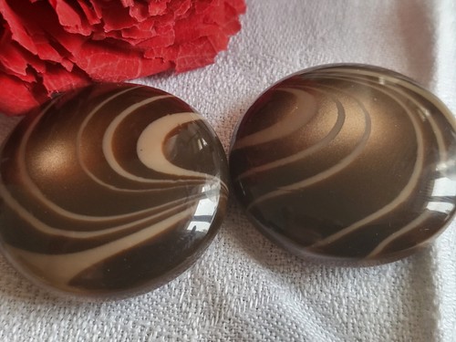 Duo boutons vintage énormes - duo,