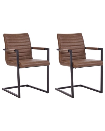 Lot chaises en similicuir - 2,