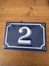 (v23) PLAQUE EMAILLEE EMAIL NUMERO DE RUE  N° 2