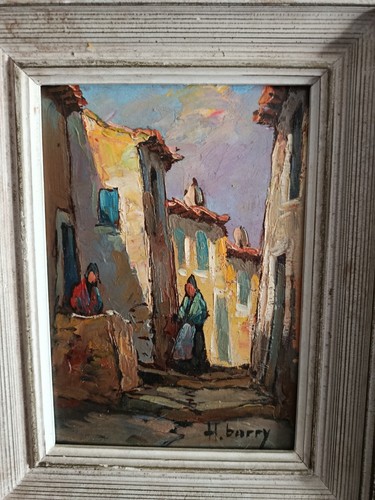 Ancienne petite huile sur - petite,