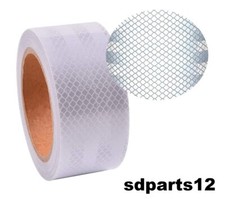 5M x 5cm Bande Blanc Réfléchissante Autocollants Avertissement de Signalisation