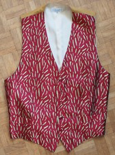 CHARVET Paris mens fantasy waistcoat 100% silk size 52 / L / Large vest suit