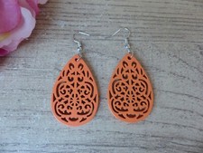Boucles d'Oreilles en Bois