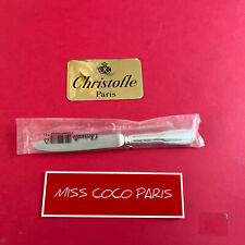 COUTEAU ENTREMETS CHINON 19,5CM CHRISTOFLE FRANCE  METAL ARGENTE NEUF BLISTER.