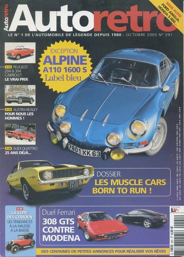 Auto retro 291 - n°291, 10/2005