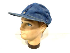 Ancienne Casquette de pont Travail US NAVY ww2 Authentical Denim Indigo Process