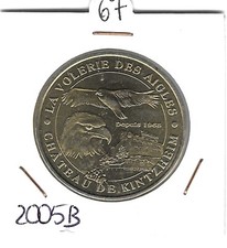 jeton touristique monnaie de Paris, Kintzheim la volerie des aigles N°1  2005